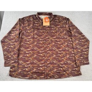 Simms Challenger Fishing Shirt Mens 3XL Long Sleeve Mahogany Riverbed Print NWT‎